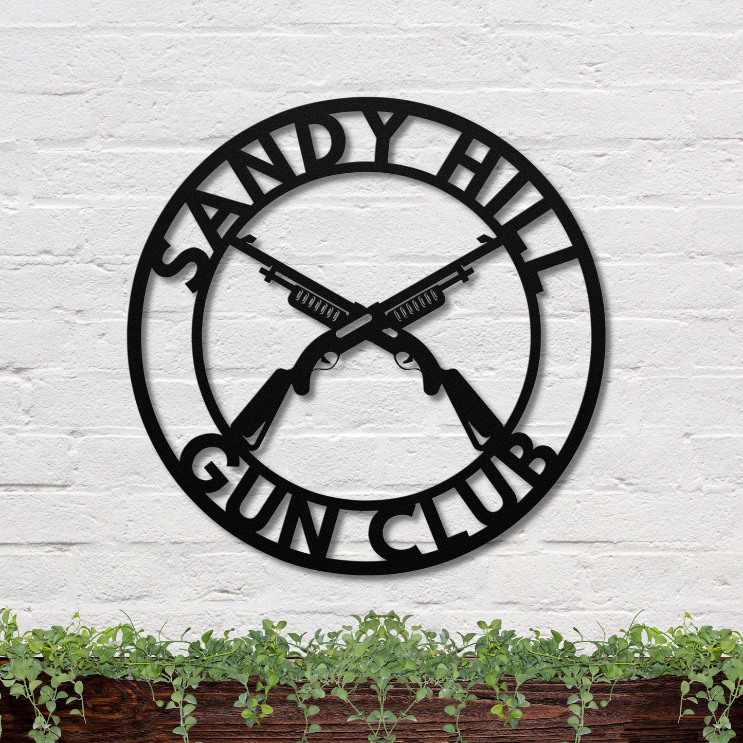 36 inches powder-coated Copper metal sign