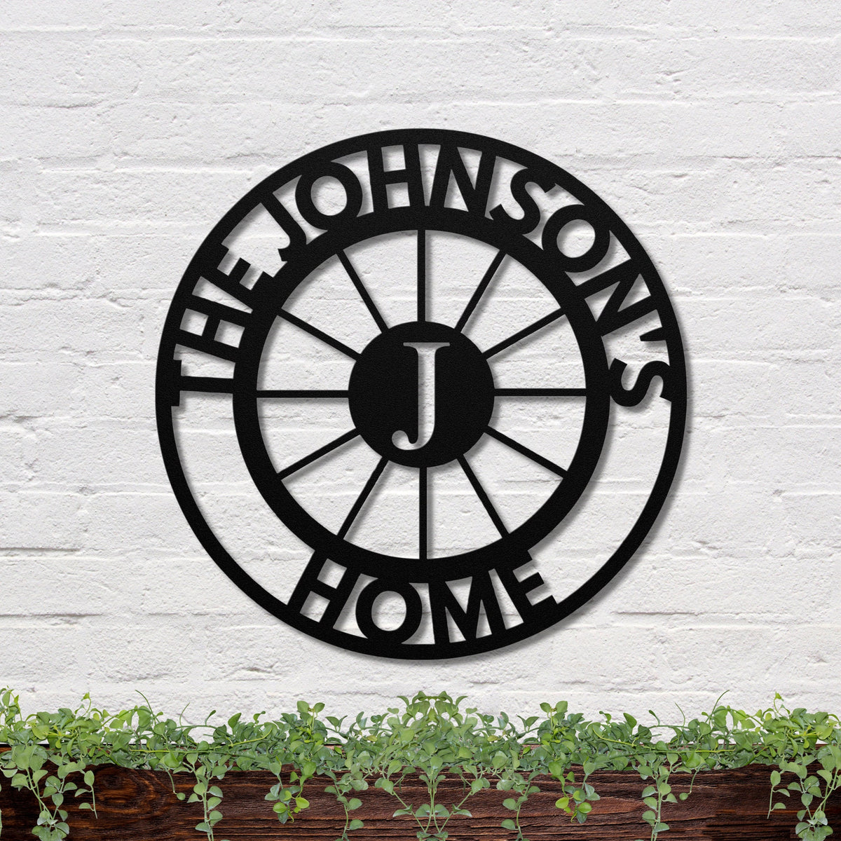 36 inches powder-coated Copper metal sign