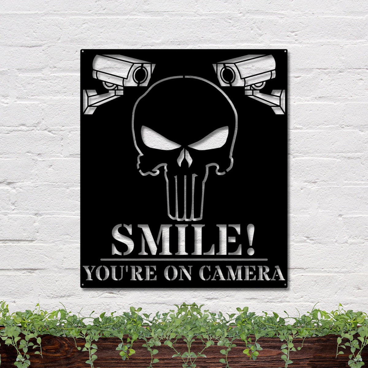 36 inches powder-coated Copper metal sign