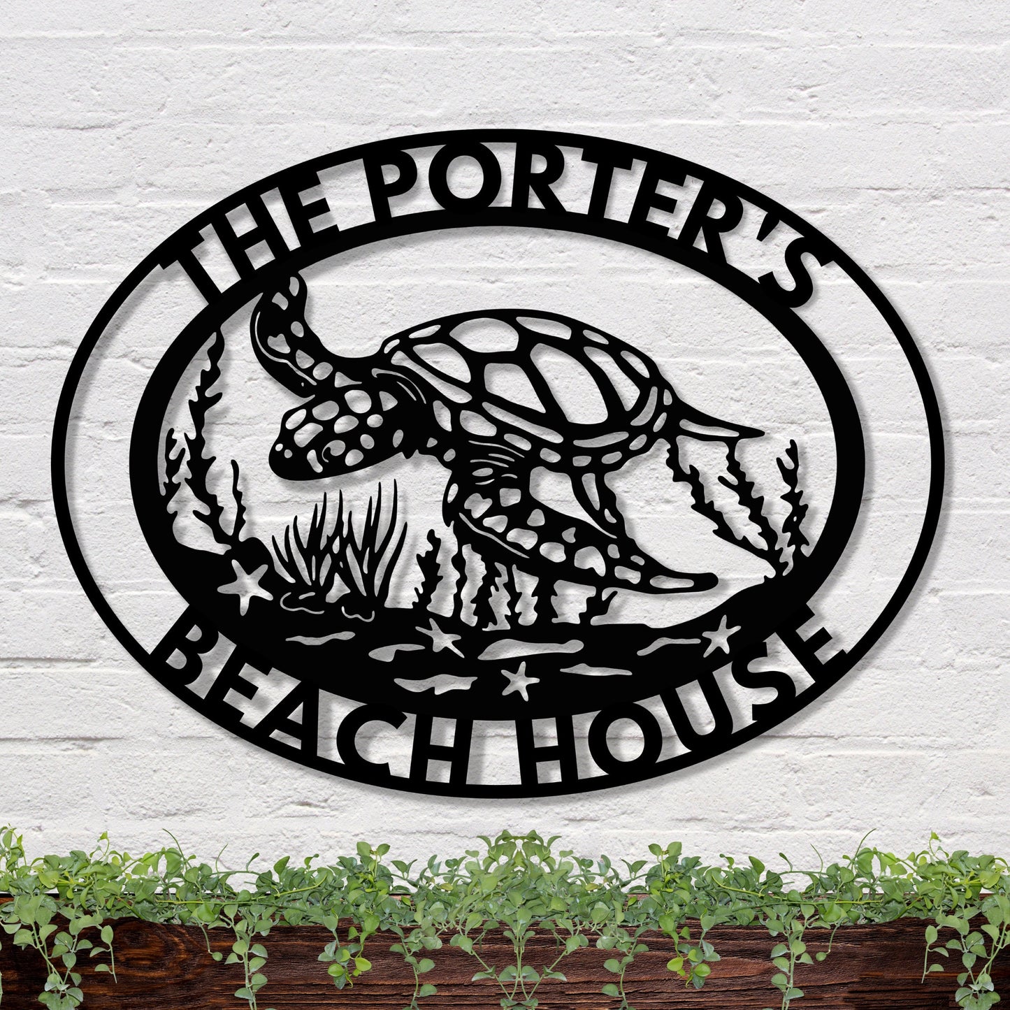 Copper powder-coated 41x31 inches metal sign