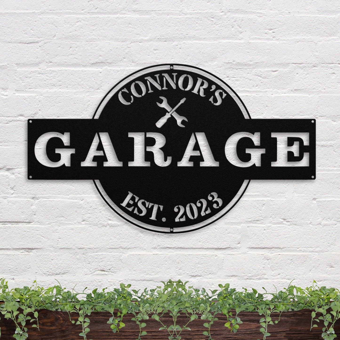 41 inches powder-coated Copper metal sign
