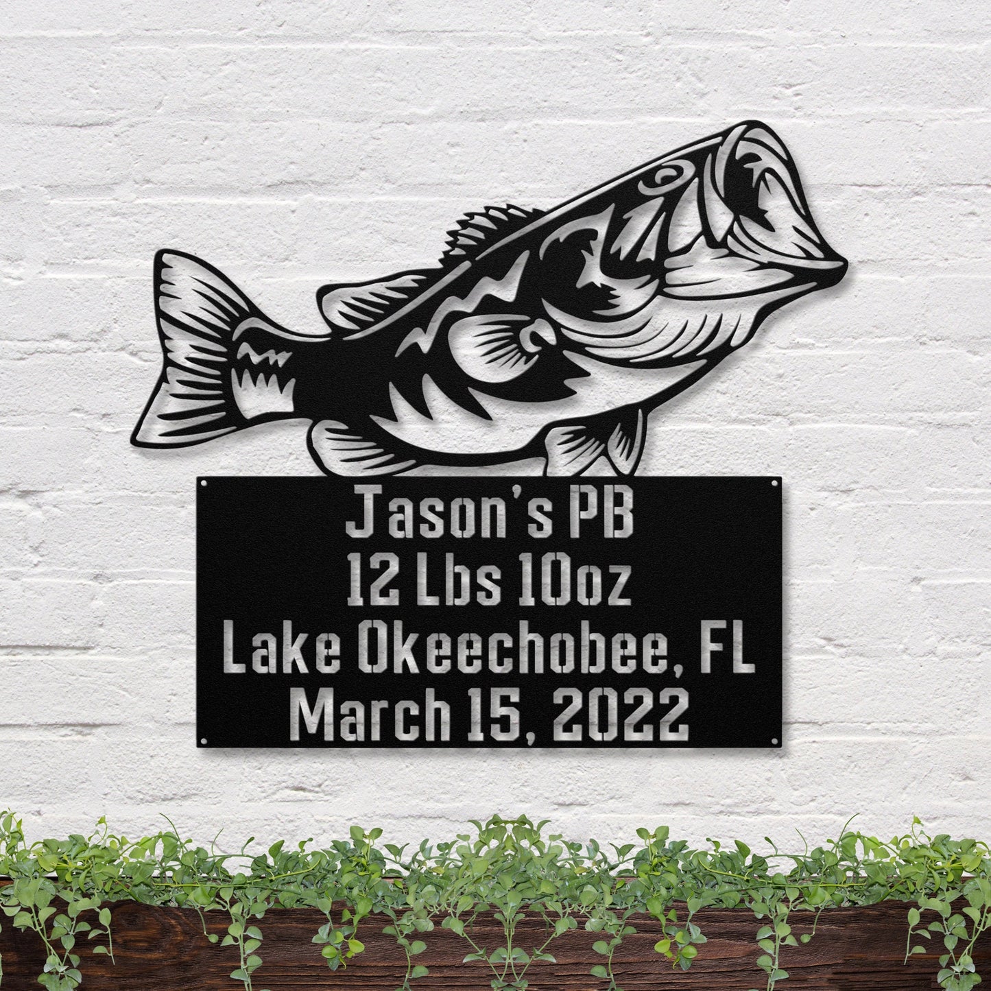 41 inches powder-coated RAW STEEL metal sign