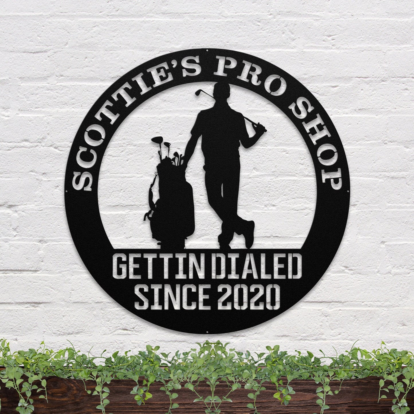 41 inches powder-coated Copper metal sign