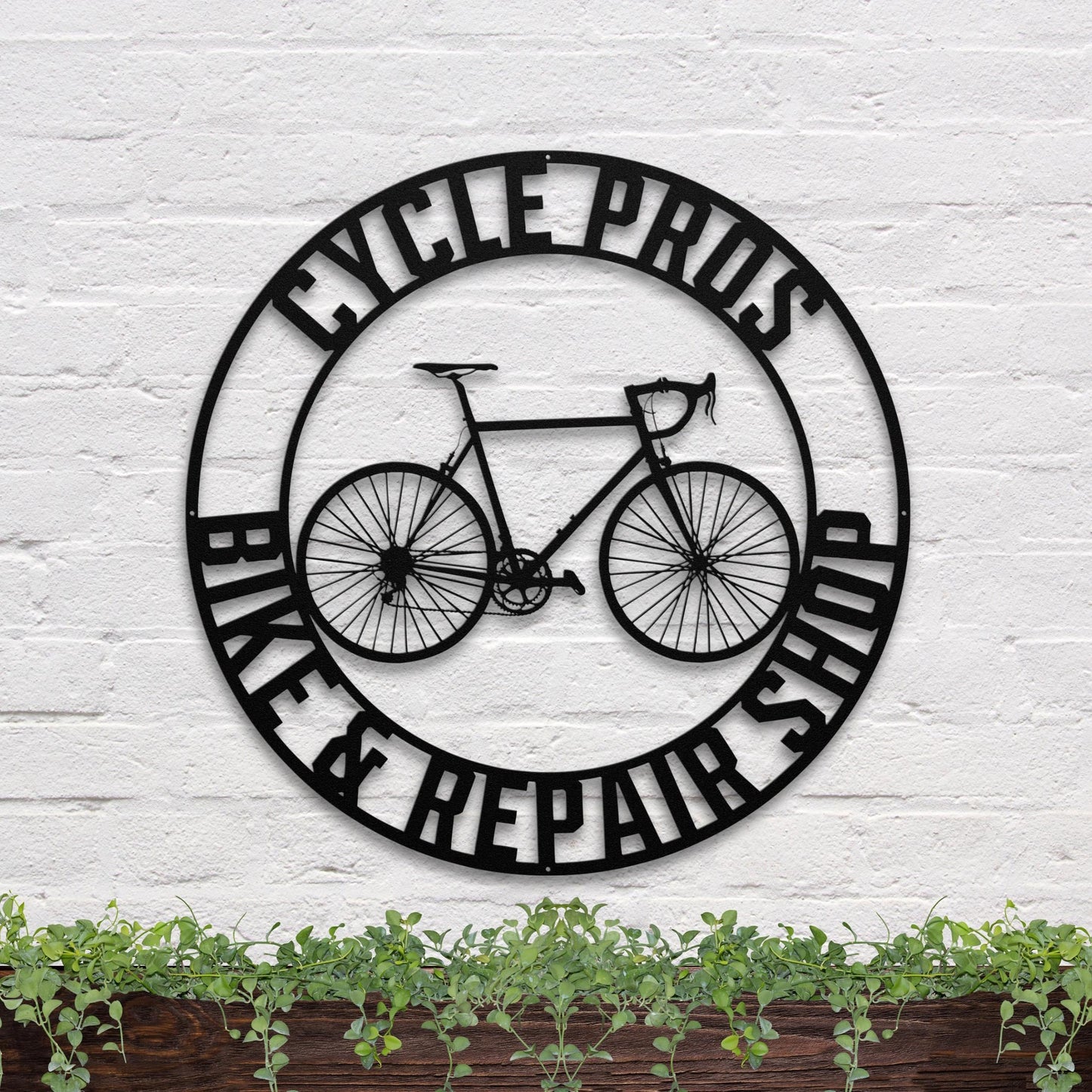 41 inches powder-coated Copper metal sign