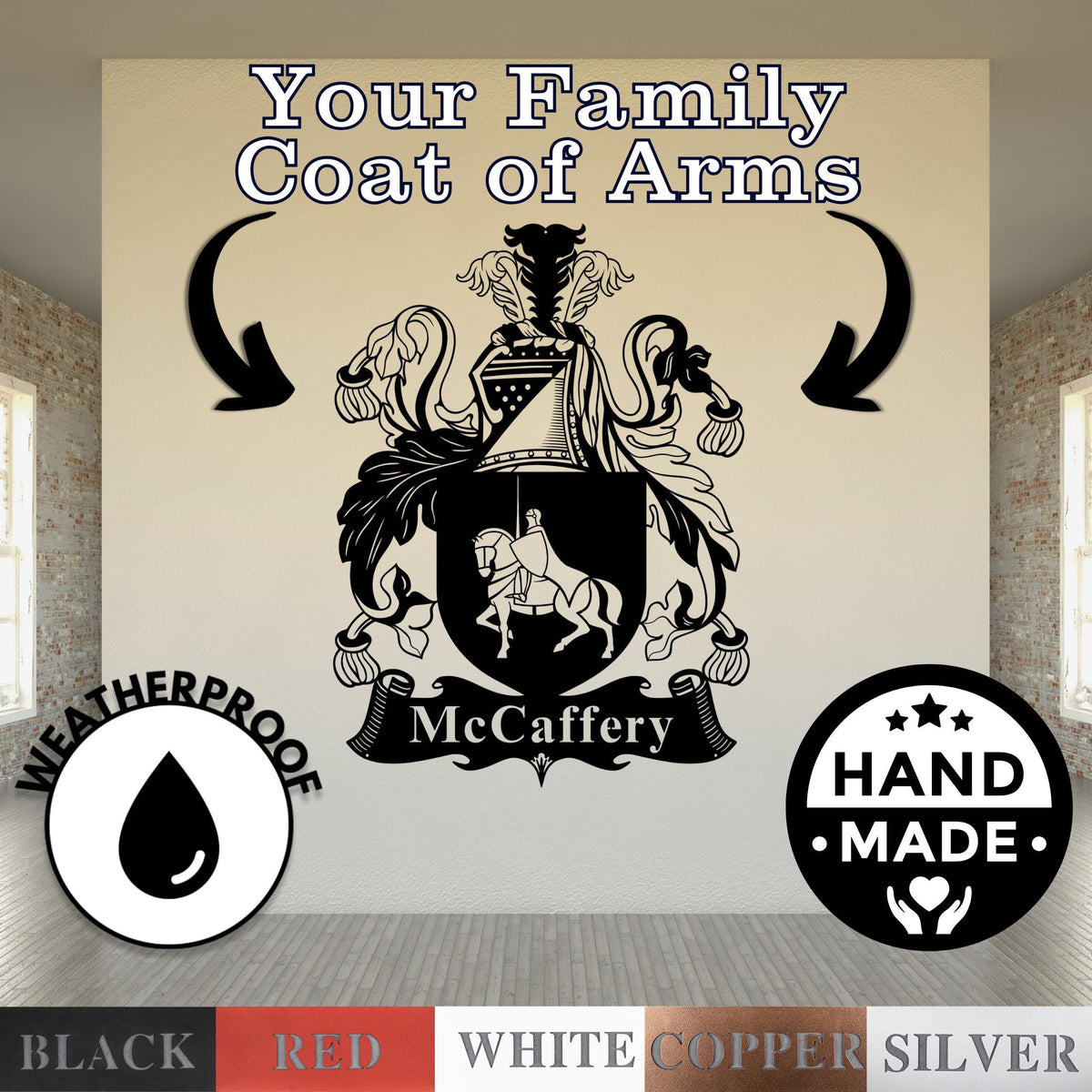 41 inches powder-coated Raw Steel metal sign
