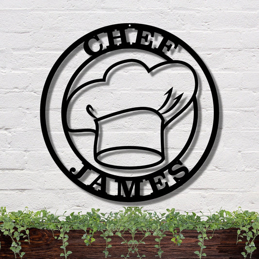 36 inches powder-coated Copper metal sign