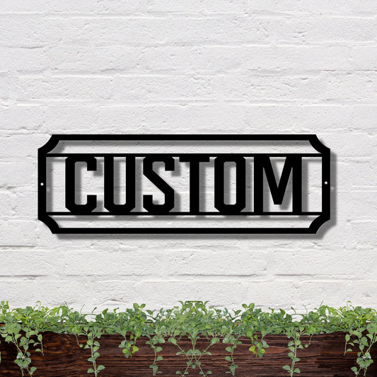 6 inches powder-coated Red metal sign