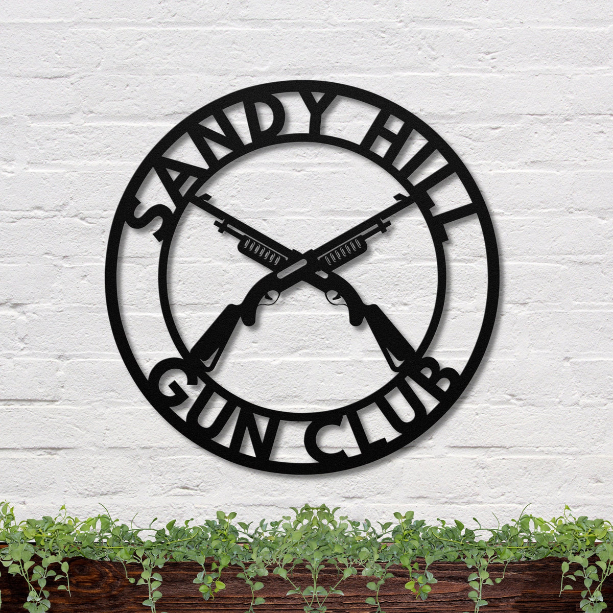 36 inches powder-coated Copper metal sign