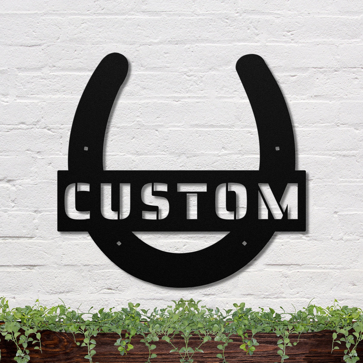 6 inches powder-coated Copper metal sign