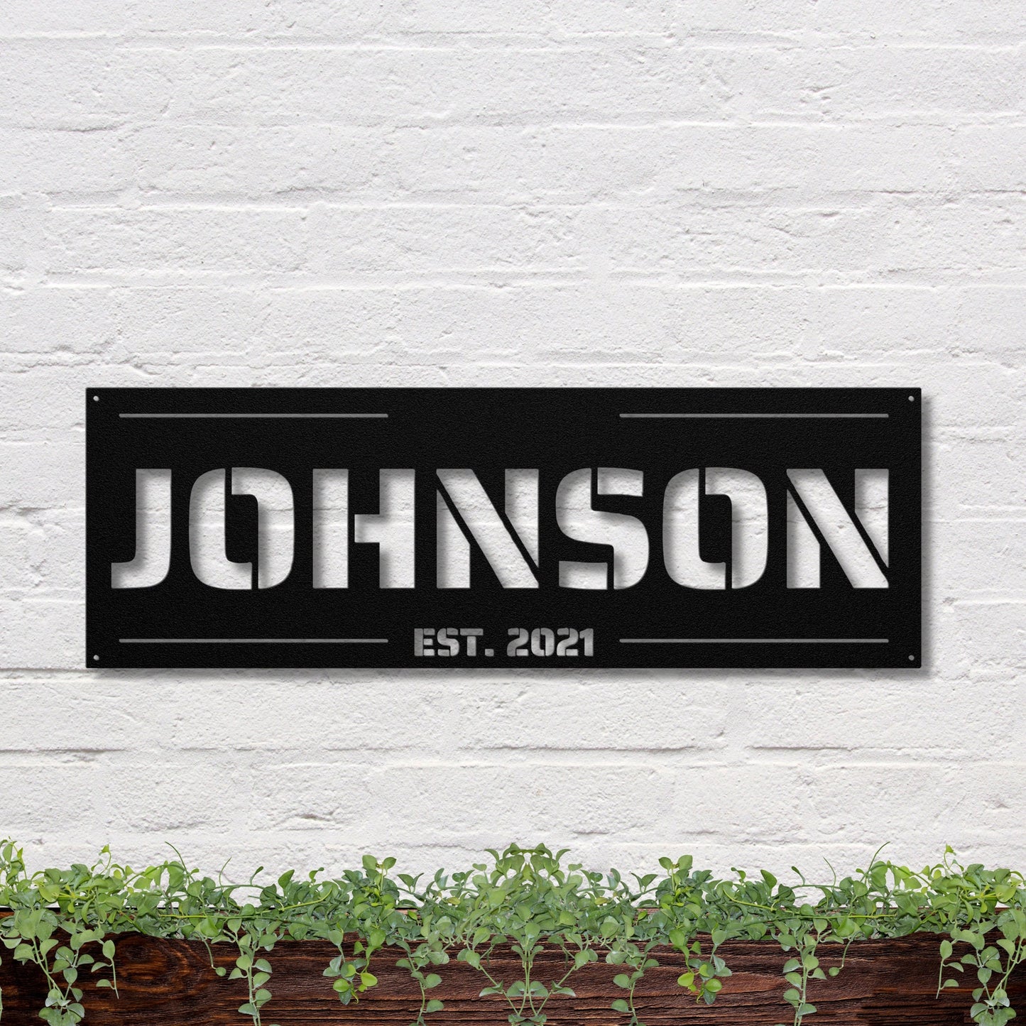 36 inches powder-coated Copper metal sign