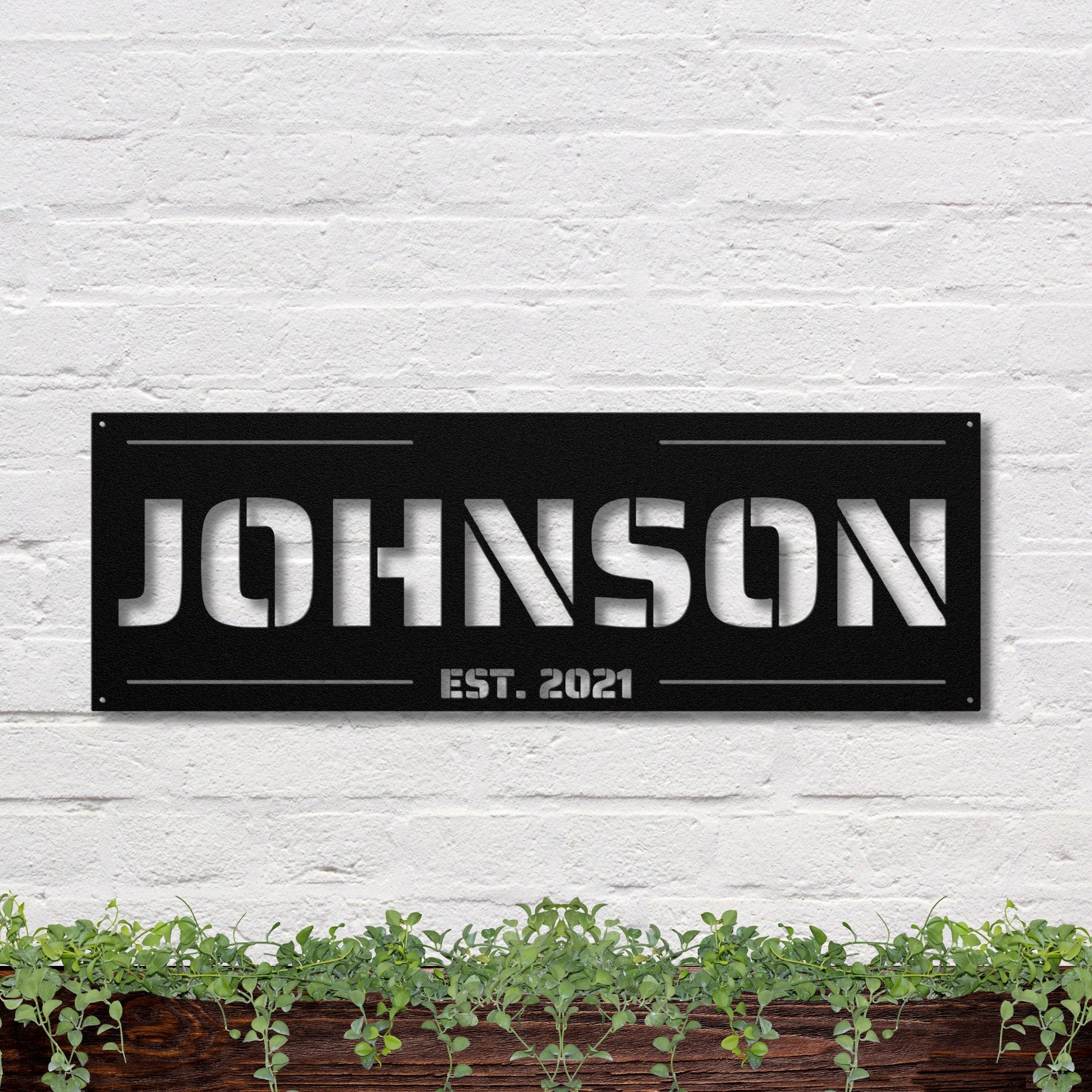 36 inches powder-coated Copper metal sign