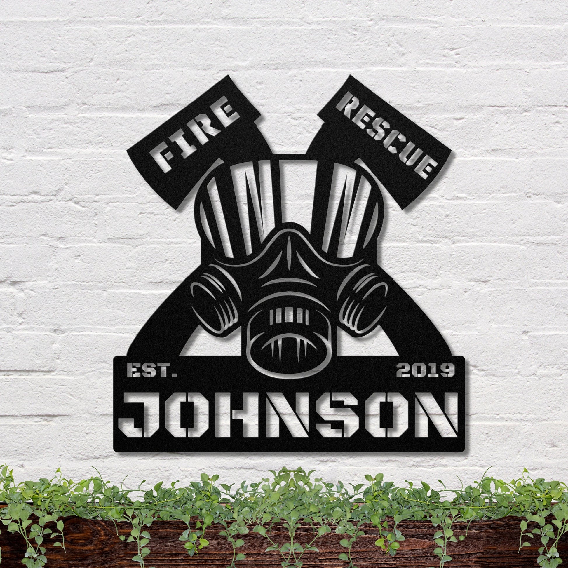 36 inches powder-coated Copper metal sign