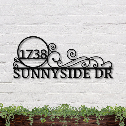 36 inches powder-coated Copper metal sign