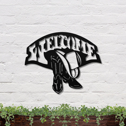 36 inches powder-coated Copper metal sign