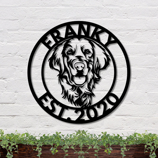 36 inches powder-coated Copper metal sign