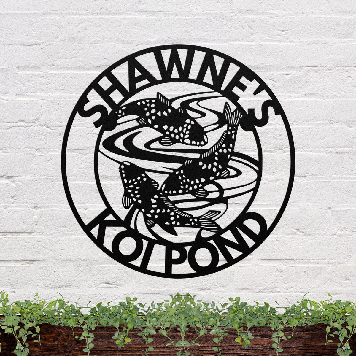 36 inches powder-coated Copper metal sign