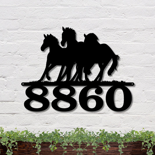 6 powder-coated Copper metal sign