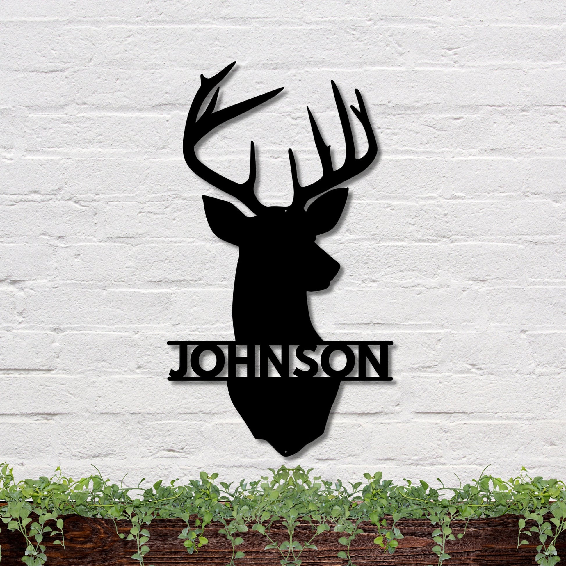 6 inches powder-coated Copper metal sign