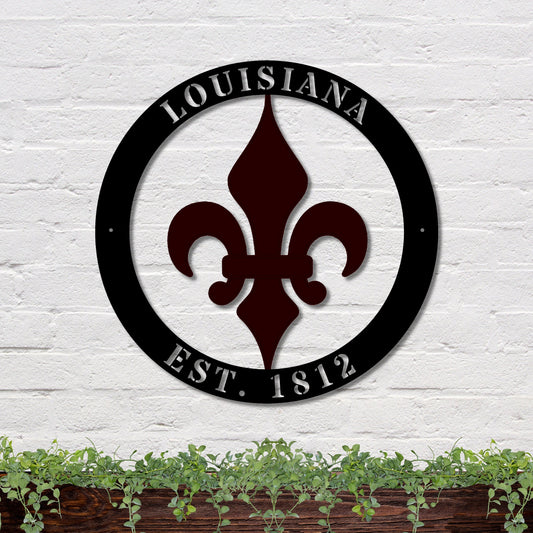 36 inches powder-coated Copper metal sign
