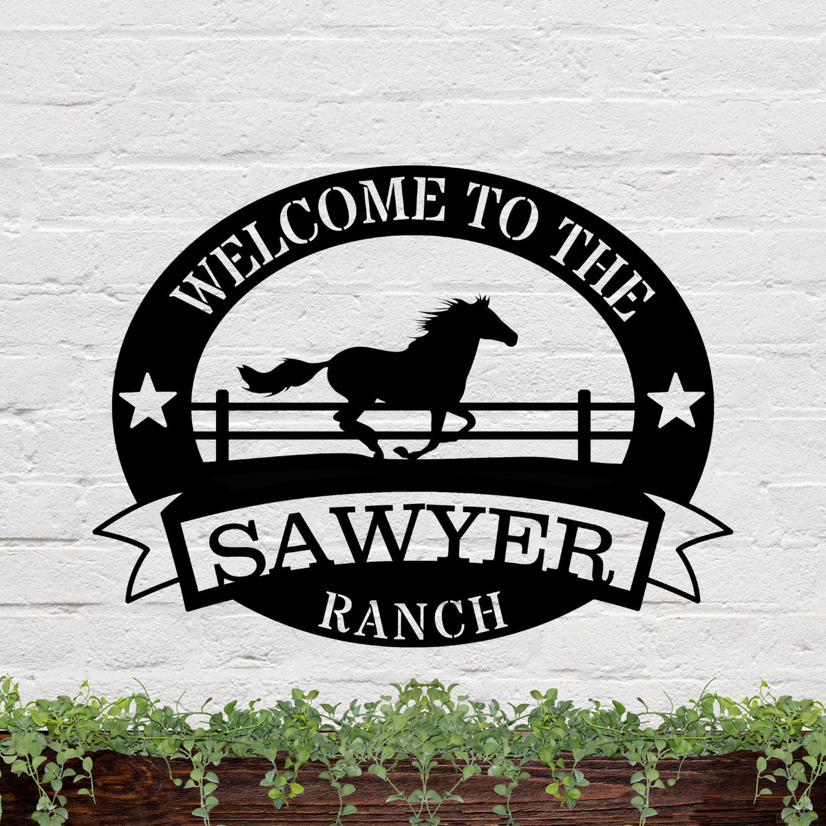 6 inches powder-coated Copper metal sign