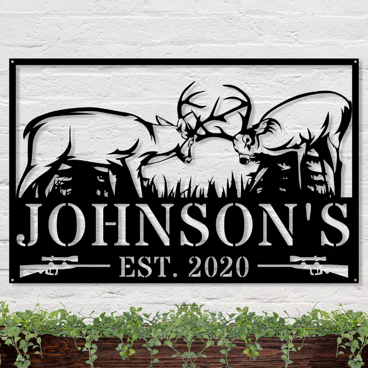 6 inches powder-coated Copper metal sign