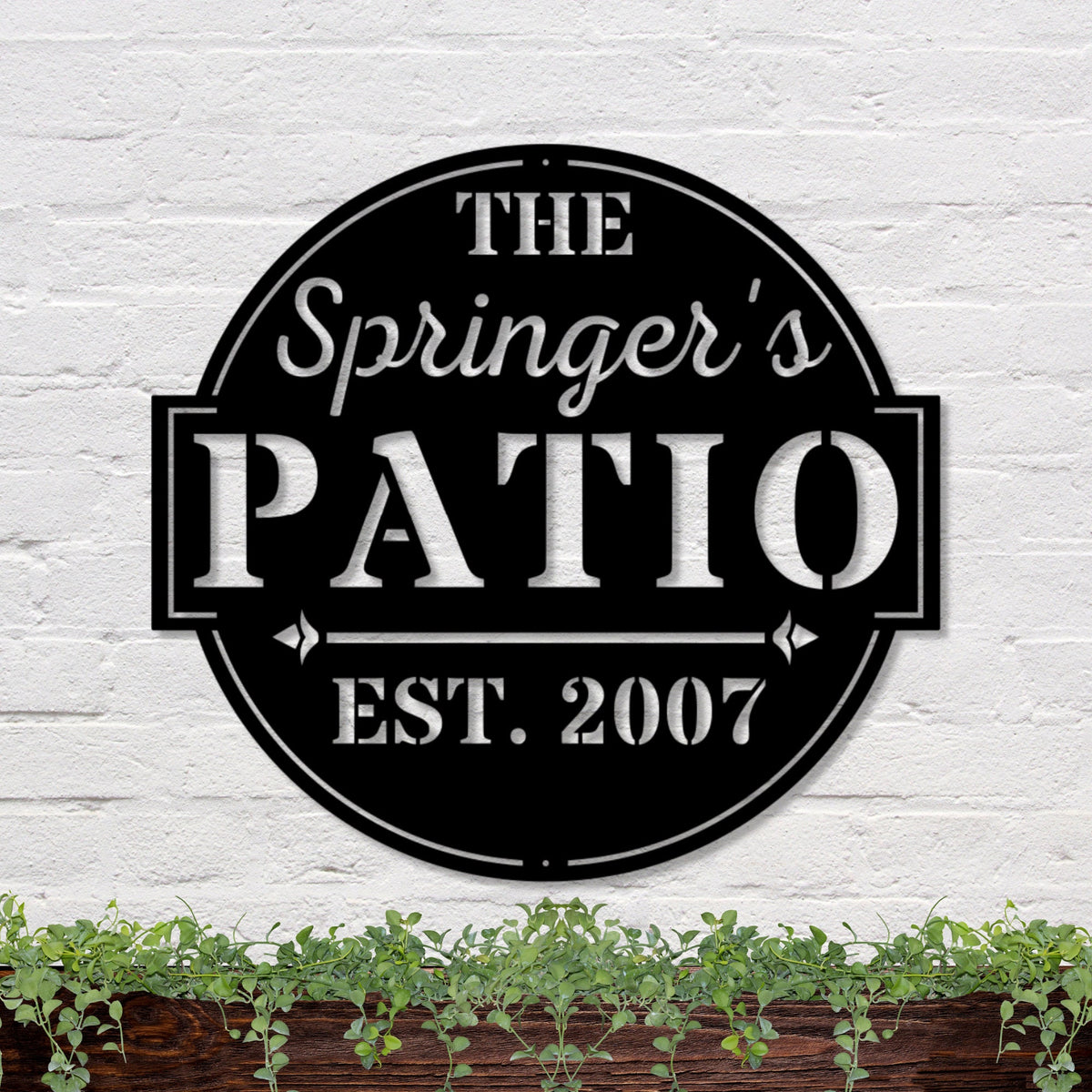 36 inches powder-coated Copper metal sign
