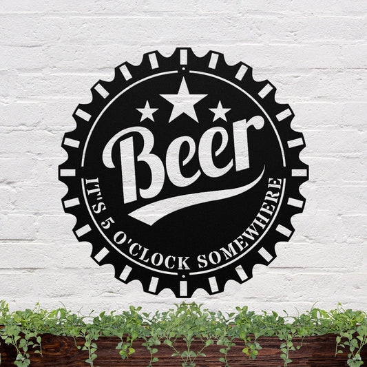 36 inches powder-coated Copper metal sign