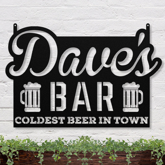 36 inches powder-coated Copper metal sign