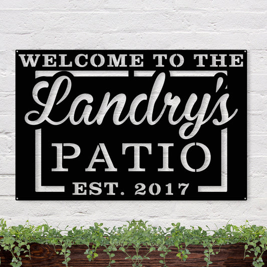 36 inches powder-coated Copper metal sign