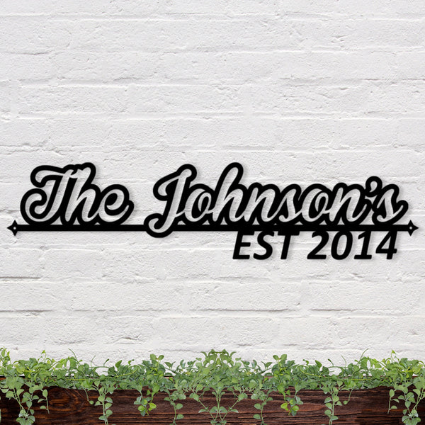 36 inches powder-coated White metal sign