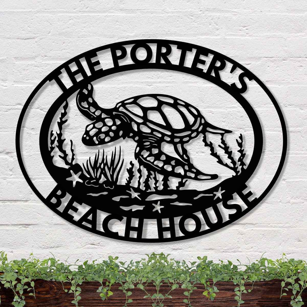Copper powder-coated 41x31 inches metal sign