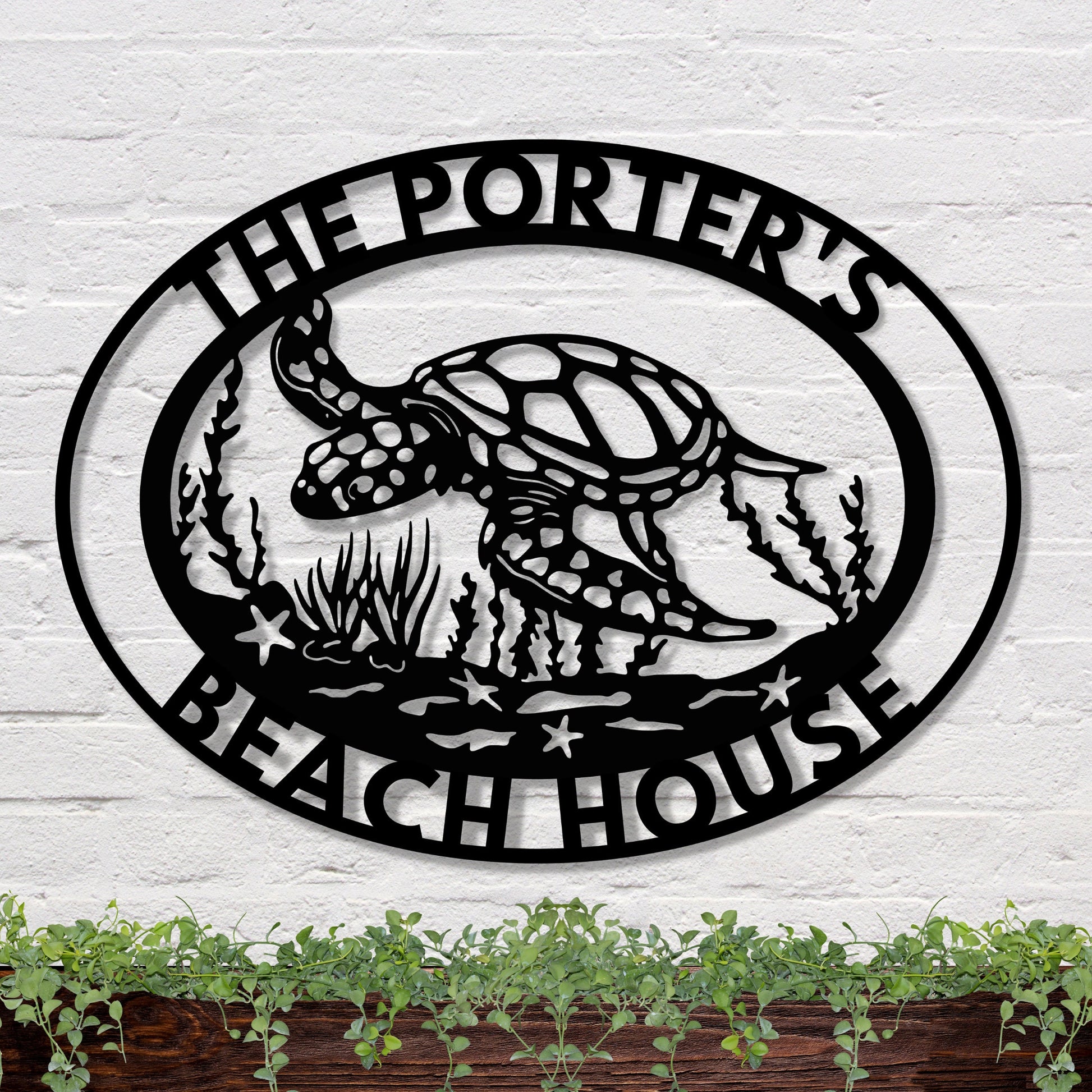 Copper powder-coated 41x31 inches metal sign