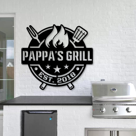 36 inches powder-coated Copper metal sign