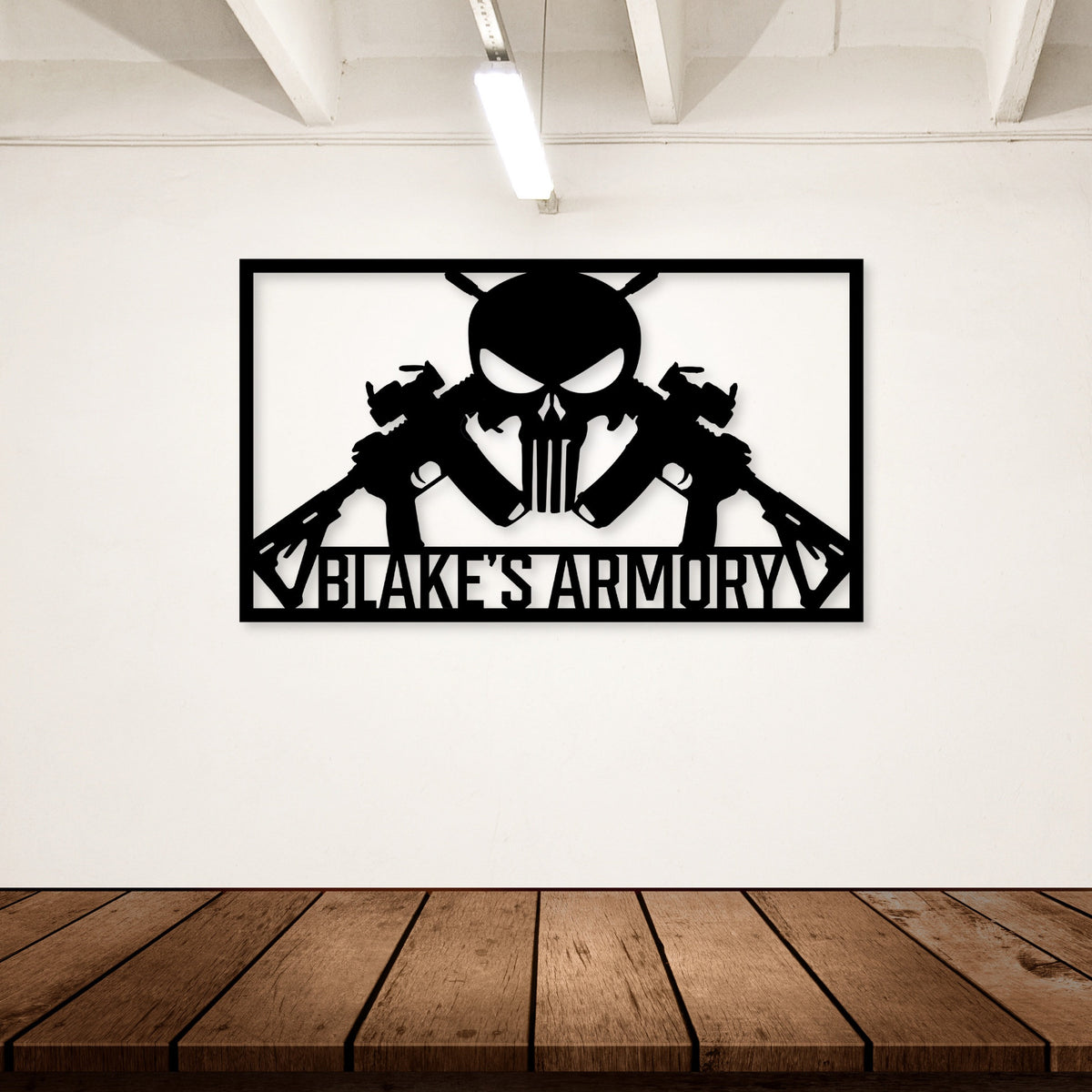 36 inches powder-coated Copper metal sign