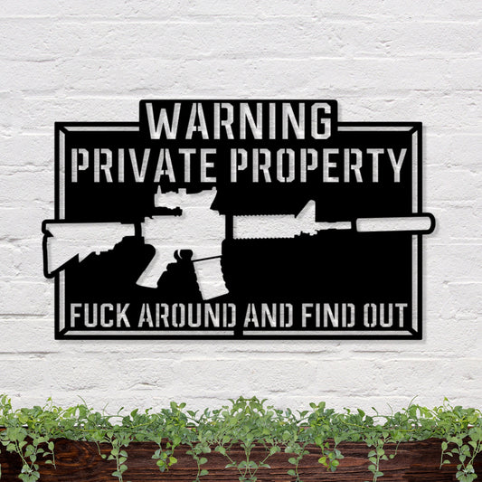 36 inches powder-coated Copper metal sign