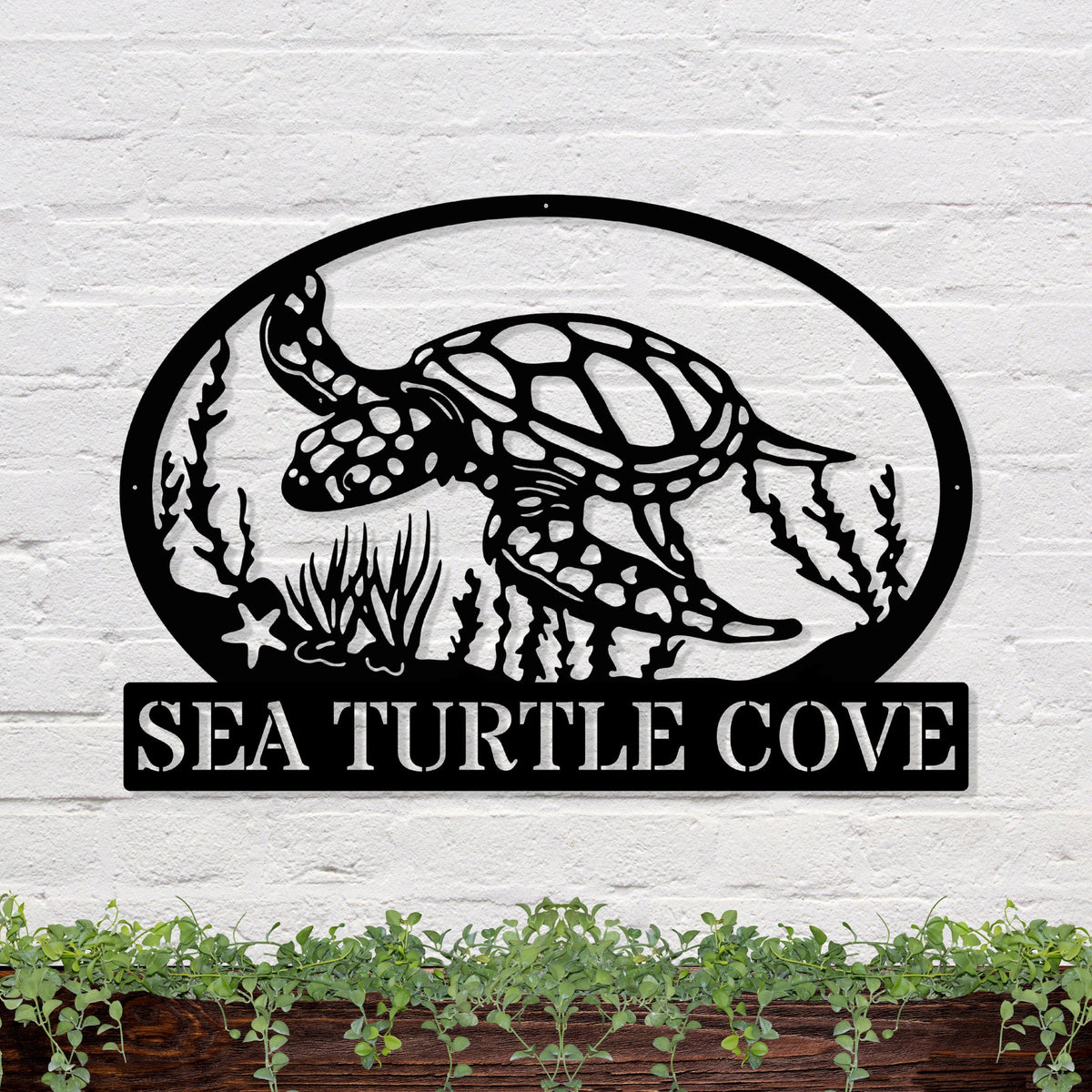 41 inches powder-coated Copper metal sign