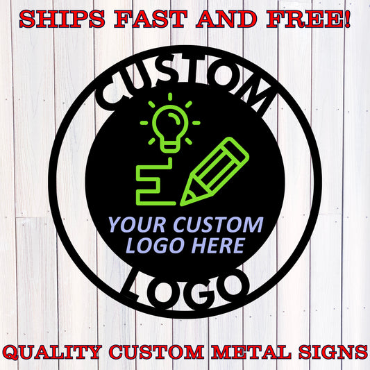 41 inches powder-coated Raw Steel metal sign
