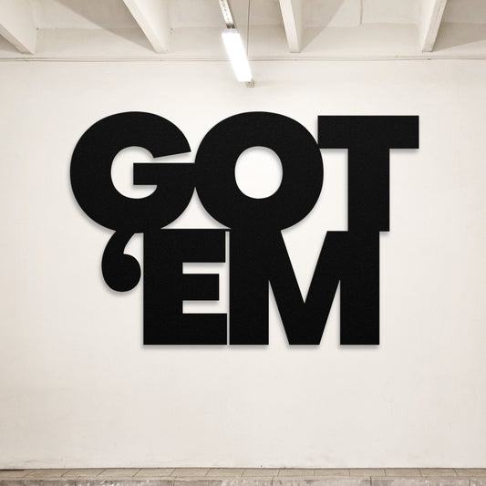 41 inches powder-coated Raw Steel metal sign