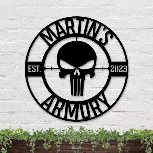 41 inches powder-coated Copper metal sign