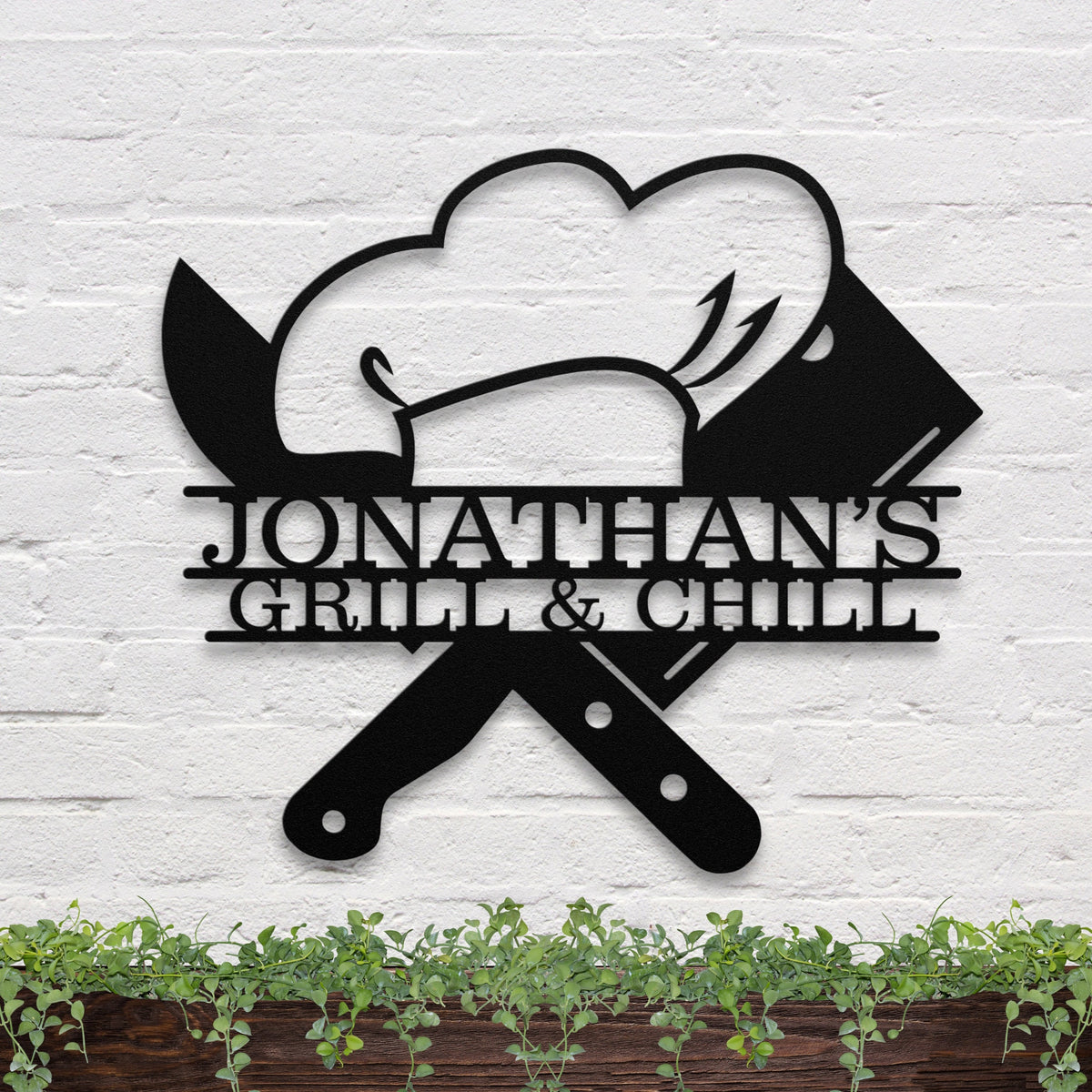 41 inches powder-coated Copper metal sign
