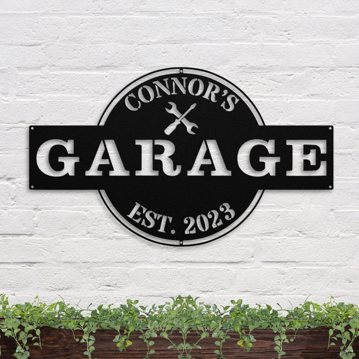 41 inches powder-coated Copper metal sign