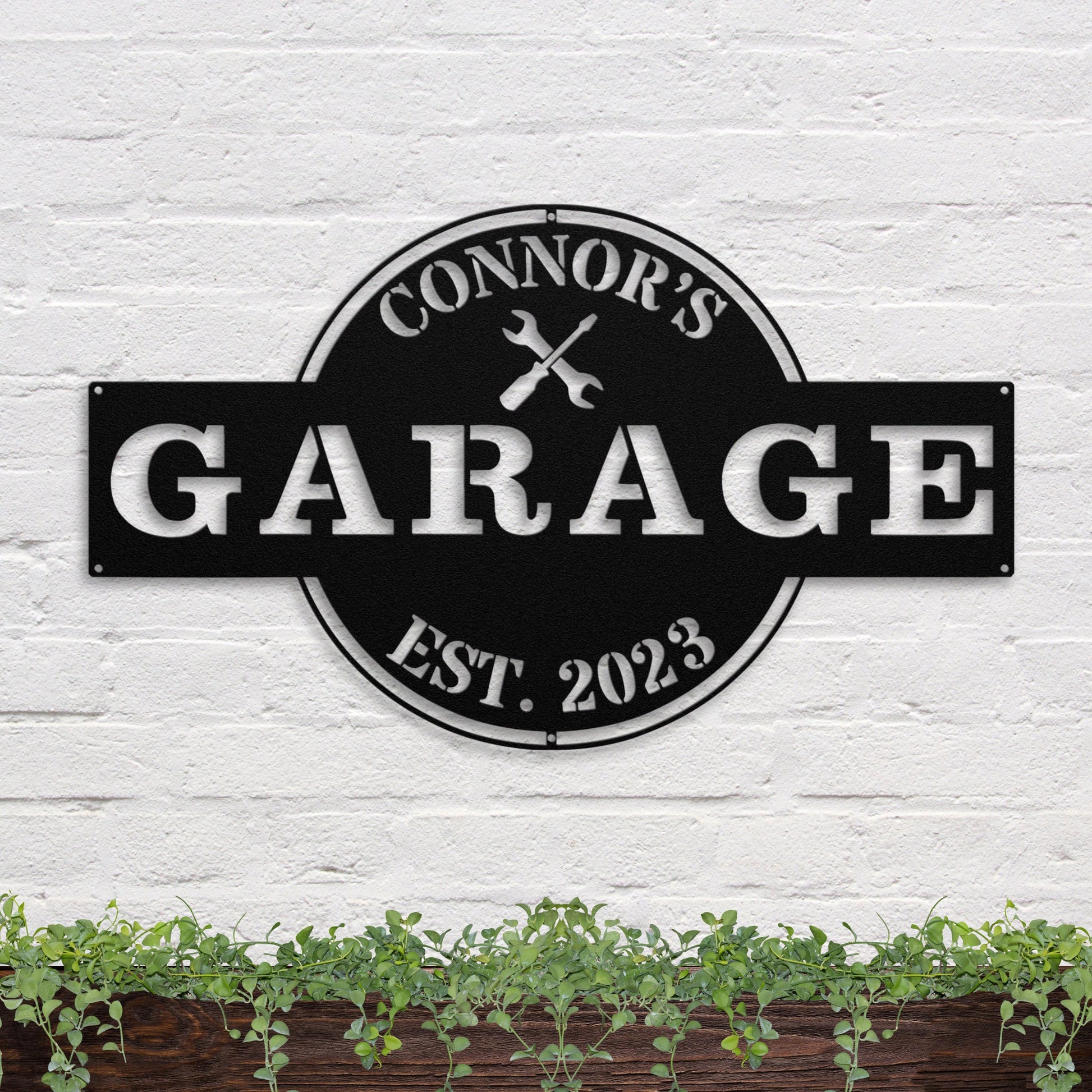 41 inches powder-coated Copper metal sign