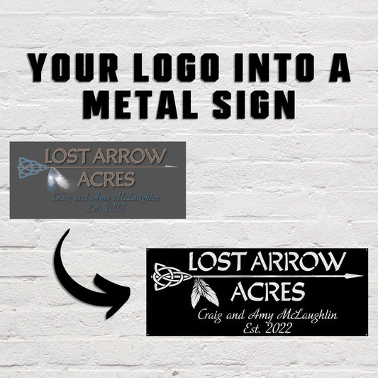 41 inches powder-coated Raw Steel metal sign