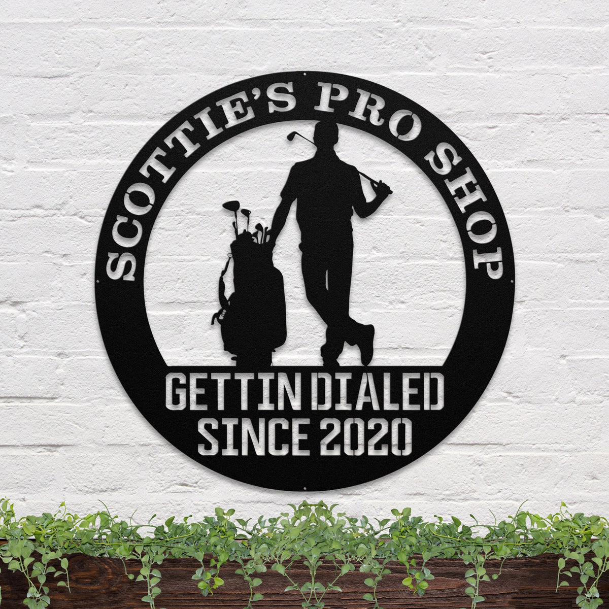 41 inches powder-coated Copper metal sign