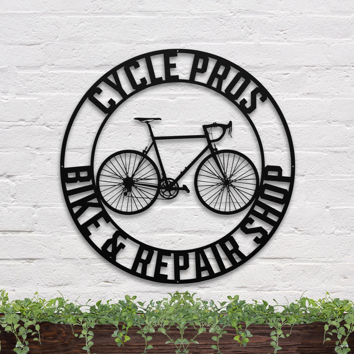 41 inches powder-coated Copper metal sign