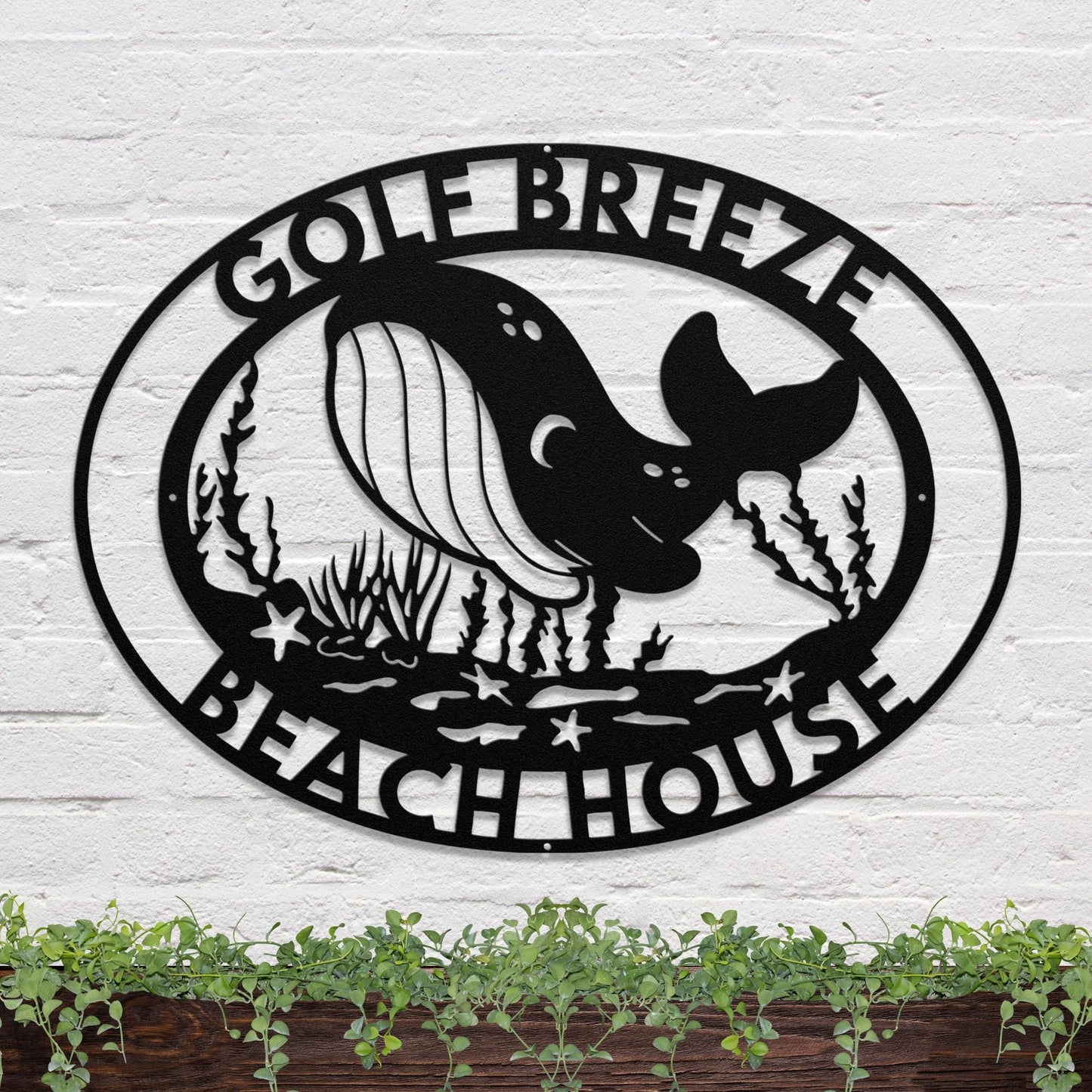 Copper powder-coated 41x31 inches metal sign